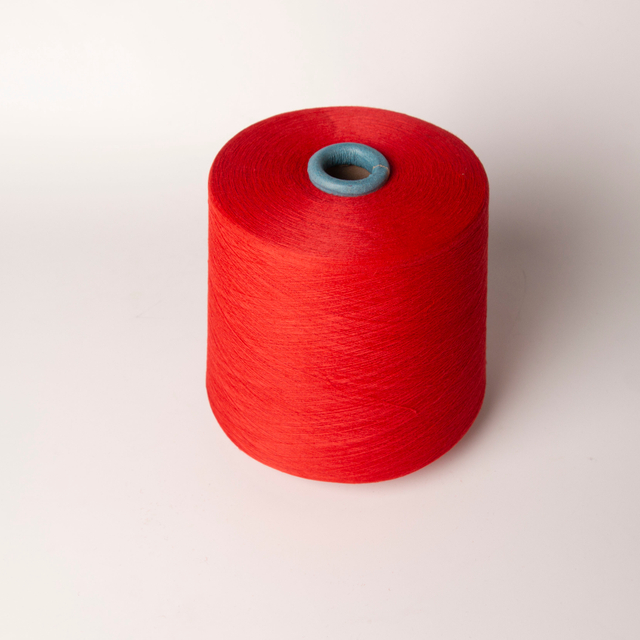中国工場 100% リング紡績糸レッド 20s/3 製織ニット用
