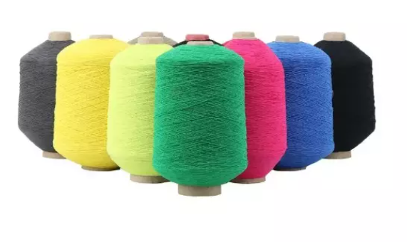 Latex-Coated Elastic Rubber Yarn with Polyester Blend (907575)