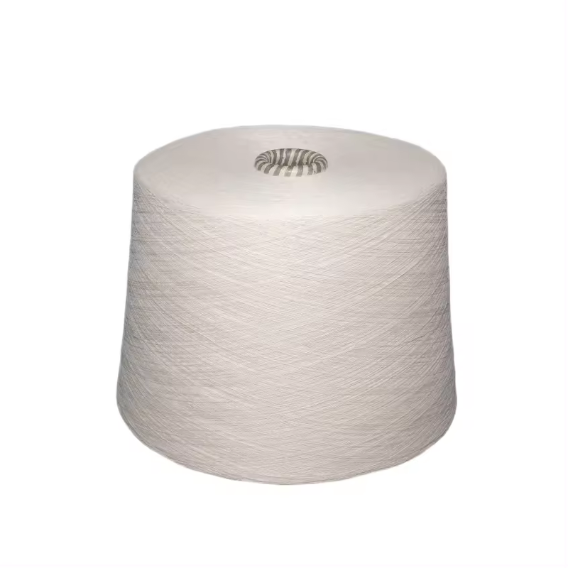 Wholesale Spun Yarn Raw White Ring Spun Polyester Yarn 30S/1 for Knitting