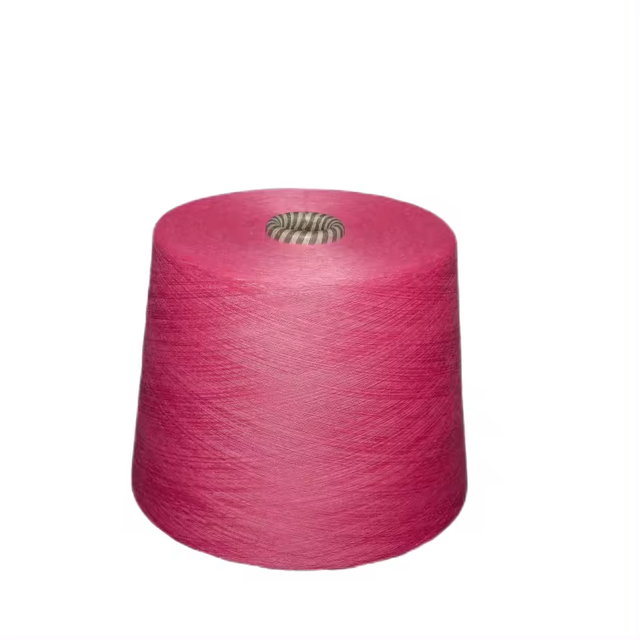 Cône optique de papier blanc de fils filés par anneau de polyester de 100% pour le fil à coudre