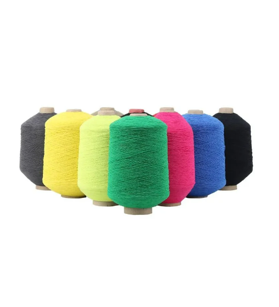 907575 Rubber Yarn Good Elastic Covered Latex Material Yarn At Polyester DTY