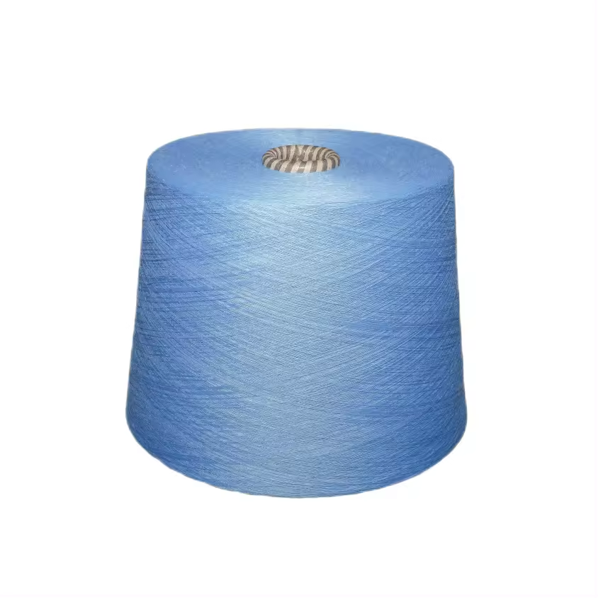 High Quality 100% Spun Polyester Yarn Dyed And Recycled Knitting Yarn Ring Spun Yarn 8s-40s